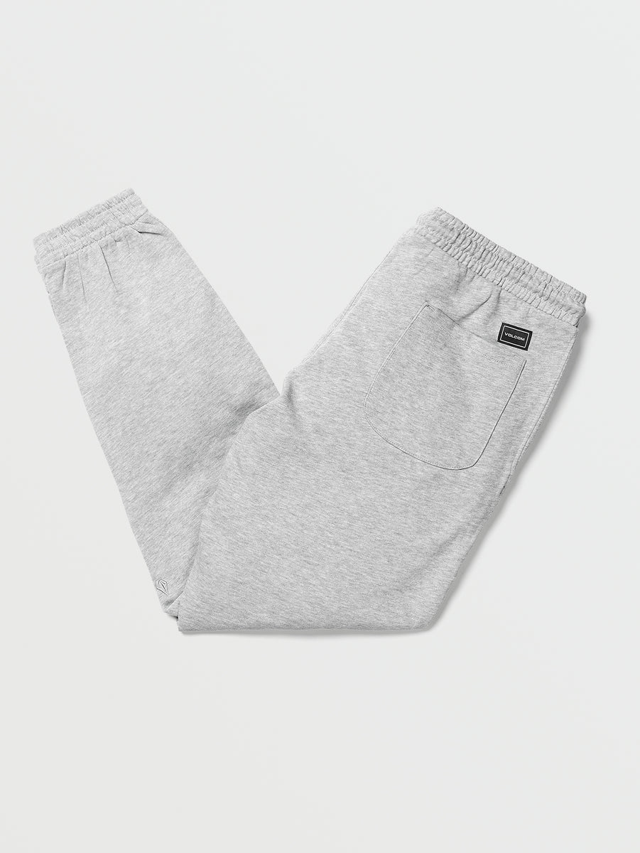 Vibes Time Elastic Waist Pants - Heather Grey