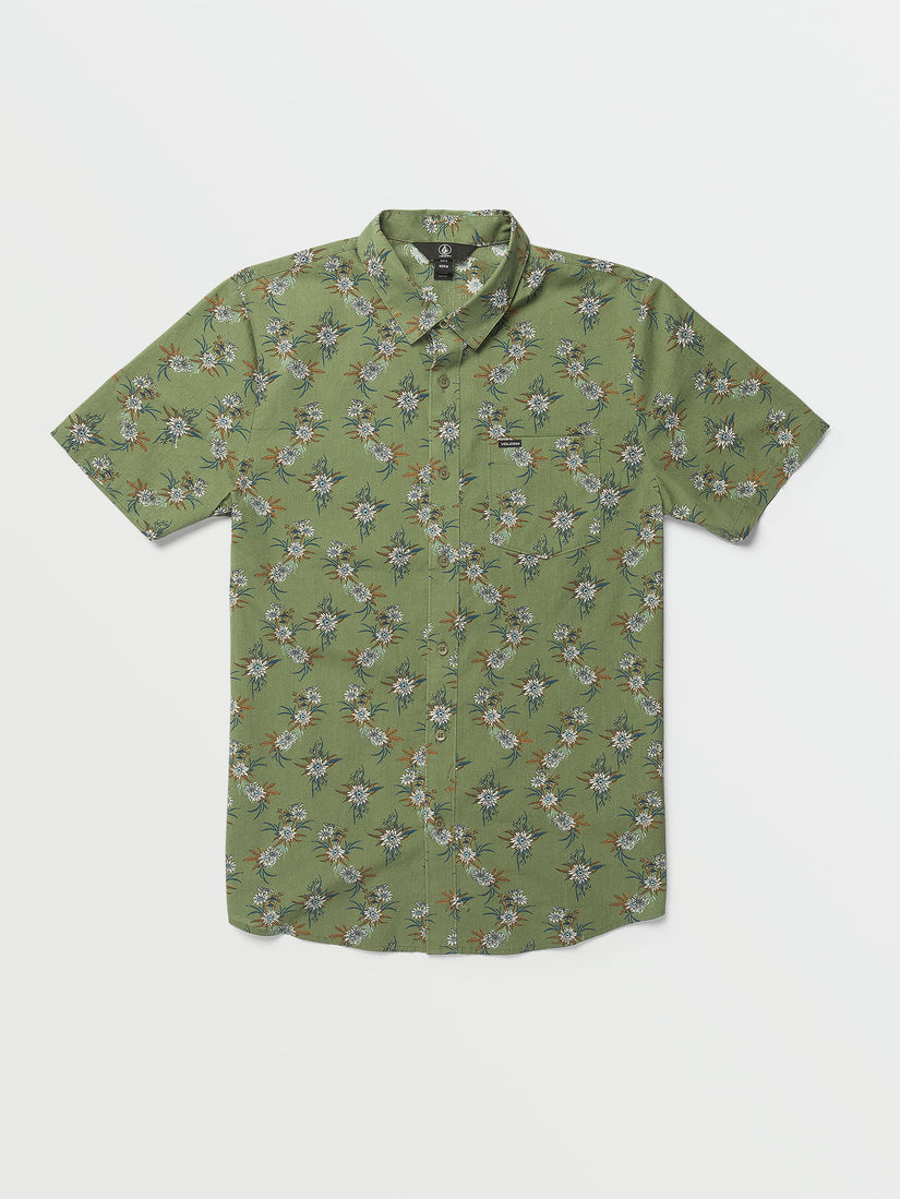 Warbler Woven Short Sleeve Shirt - Squadron Green