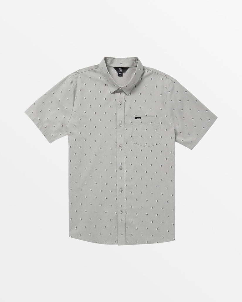 Macking Short Sleeve Woven Top - Grey