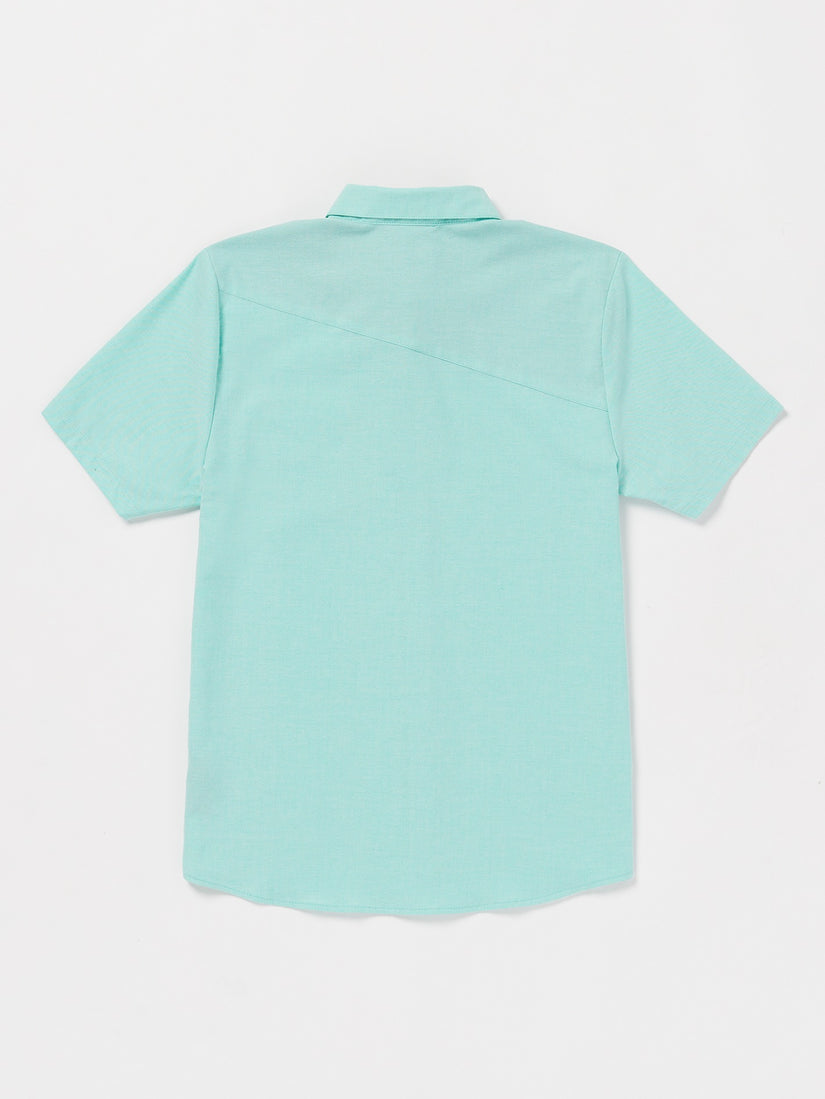 Everett Oxford Short Sleeve Shirt - Dusty Aqua