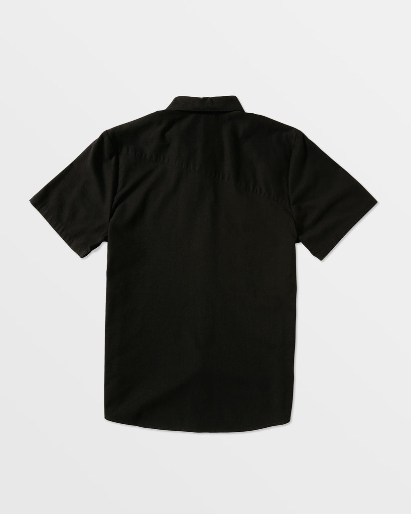 Everett Oxford Short Sleeve Shirt - New Black