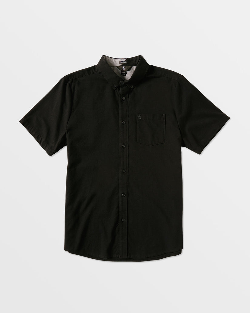 Everett Oxford Short Sleeve Shirt - New Black