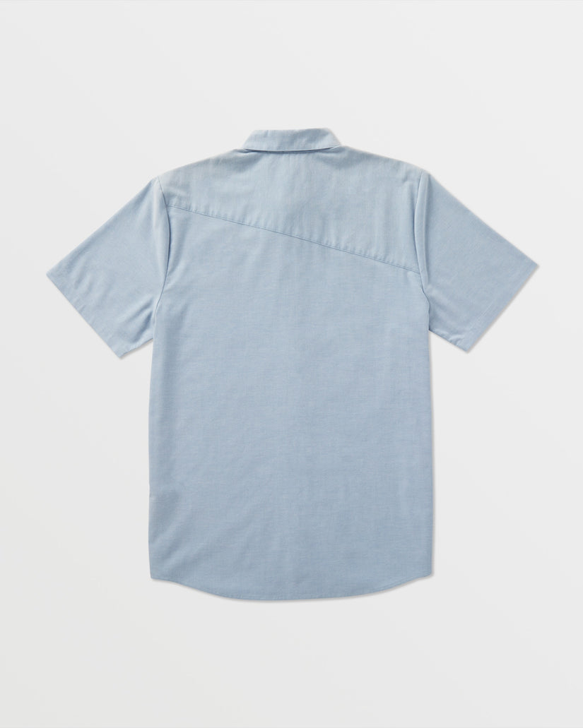 Everett Oxford Short Sleeve Shirt - Wrecked Indigo