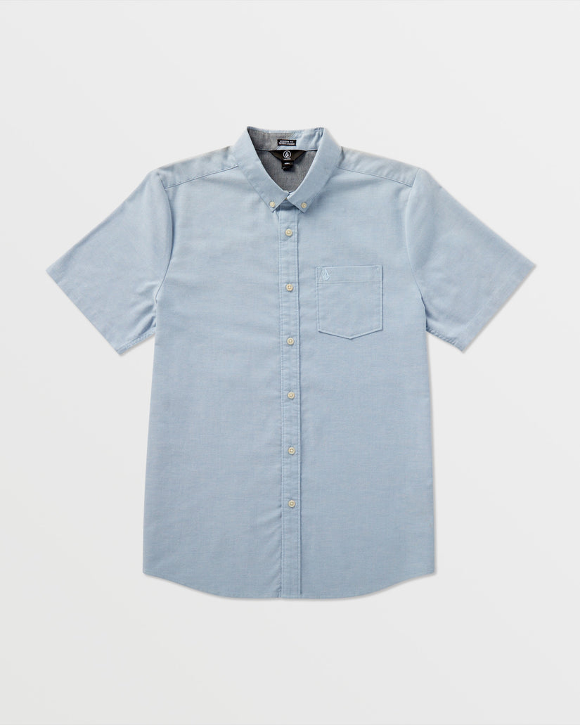 Everett Oxford Short Sleeve Shirt - Wrecked Indigo