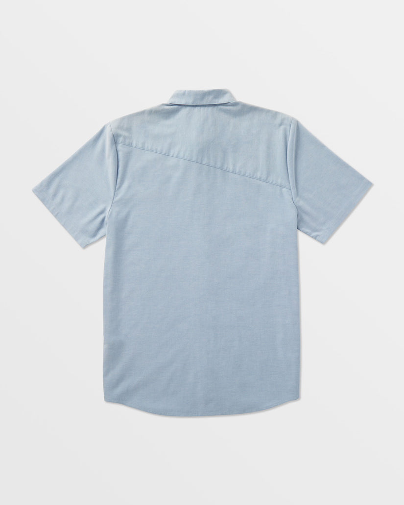 Everett Oxford Short Sleeve Shirt - Wrecked Indigo