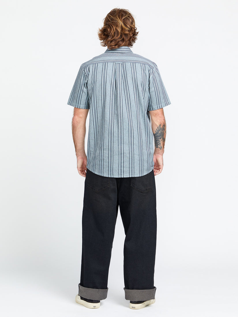 Newbar Stripe Short Sleeve Shirt - Celestial Blue