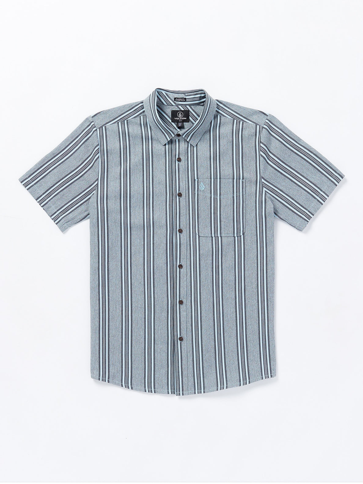 Newbar Stripe Short Sleeve Shirt - Celestial Blue – Volcom US