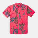 Paradiso Floral Short Sleeve Shirt - Washed Ruby