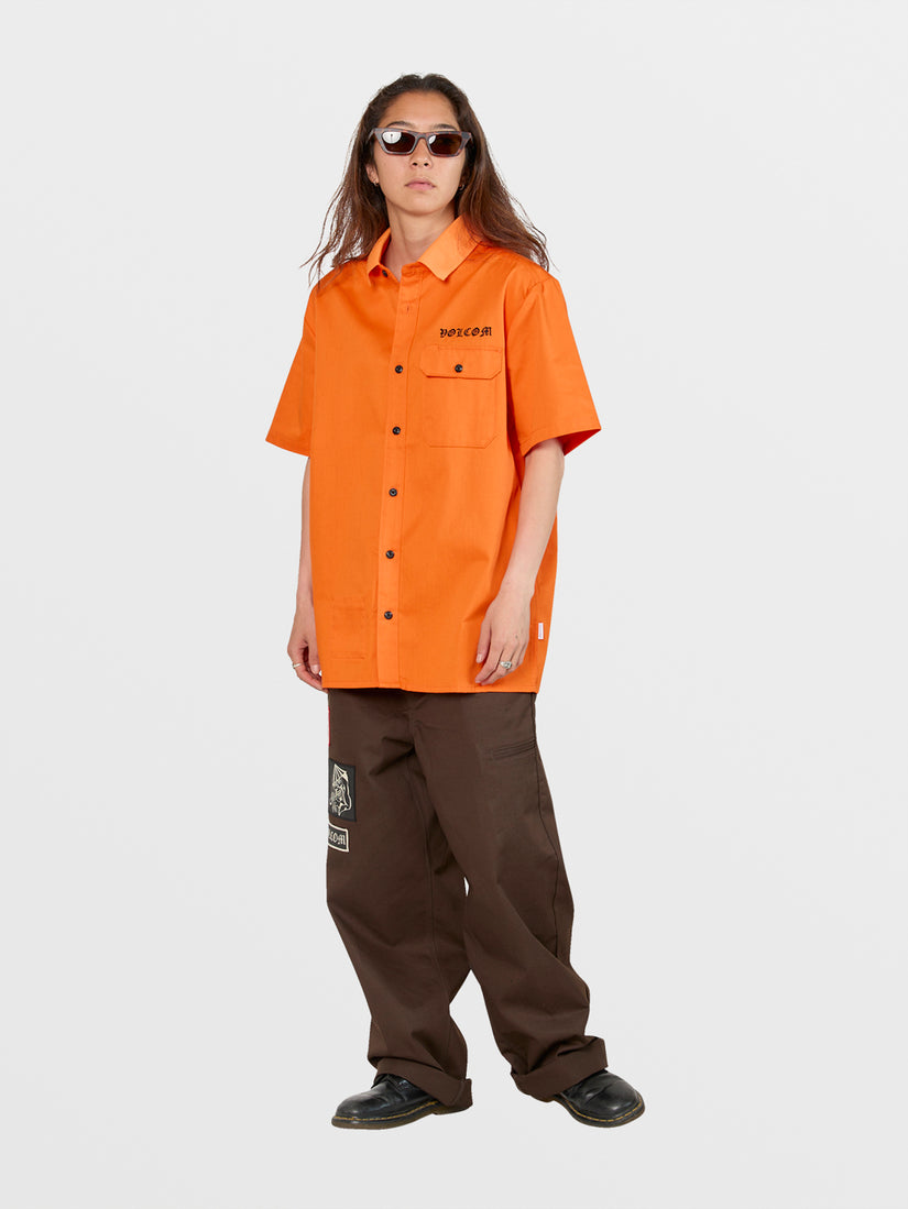 Tokyo True Featured Artist Yusuke Pocket Short Sleeve Shirt - Orange