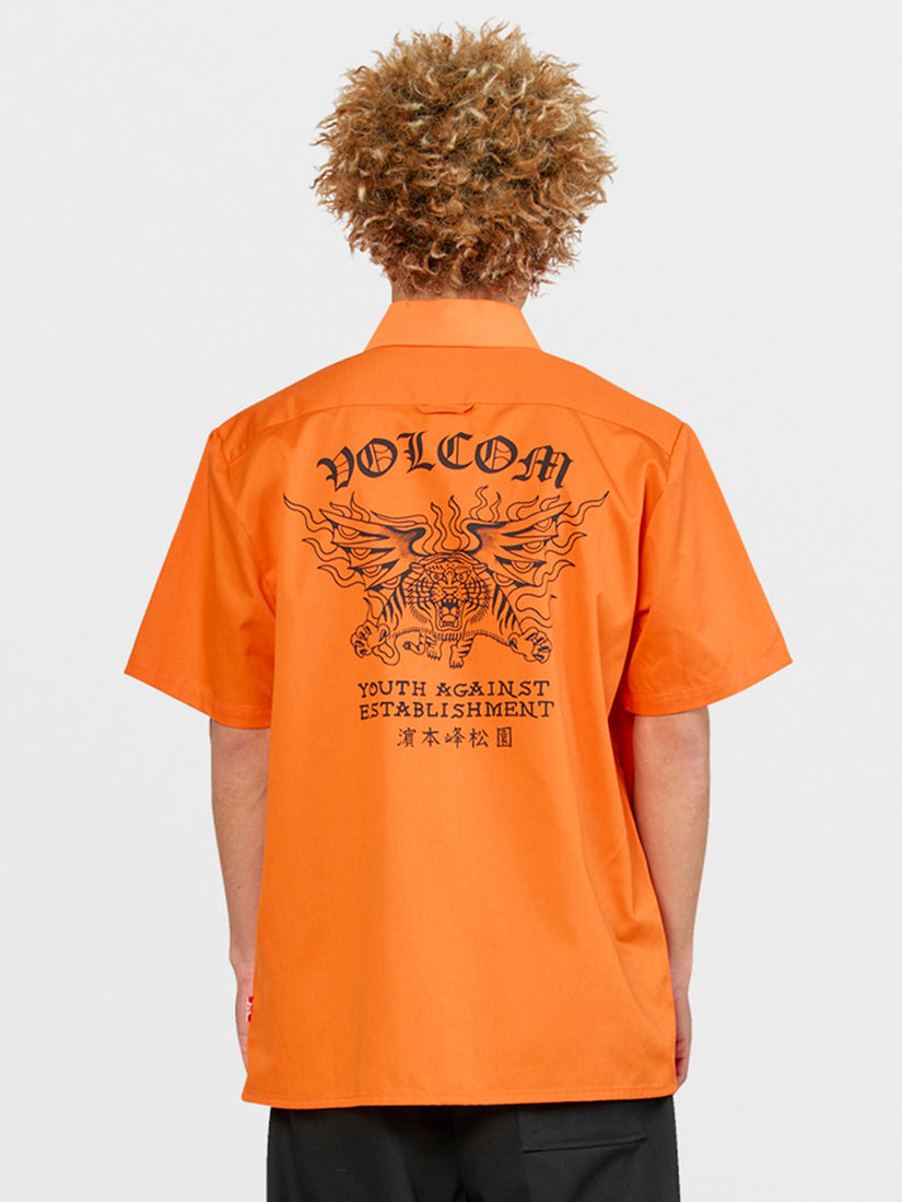 Tokyo True Featured Artist Yusuke Pocket Short Sleeve Shirt - Orange