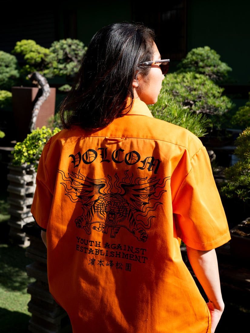 Tokyo True Featured Artist Yusuke Pocket Short Sleeve Shirt - Orange