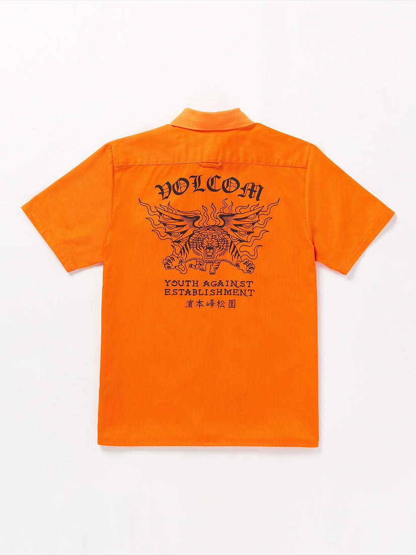 Tokyo True Featured Artist Yusuke Pocket Short Sleeve Shirt - Orange