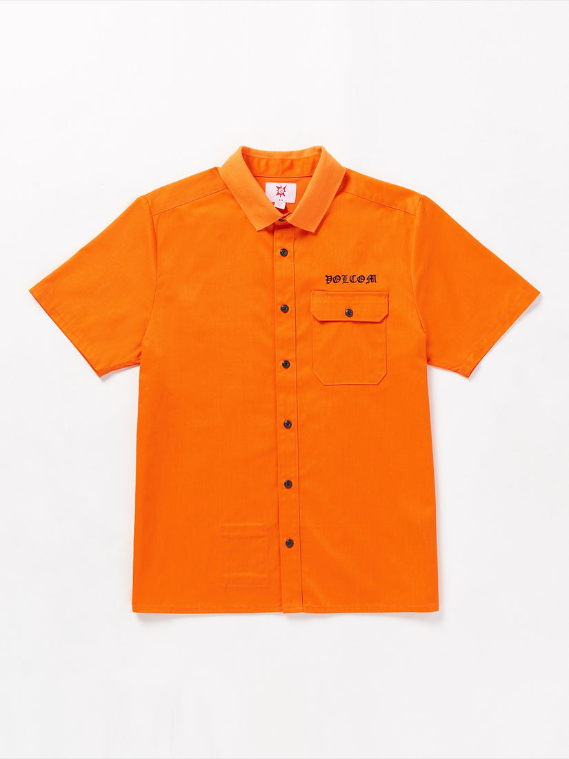 Tokyo True Featured Artist Yusuke Pocket Short Sleeve Shirt - Orange