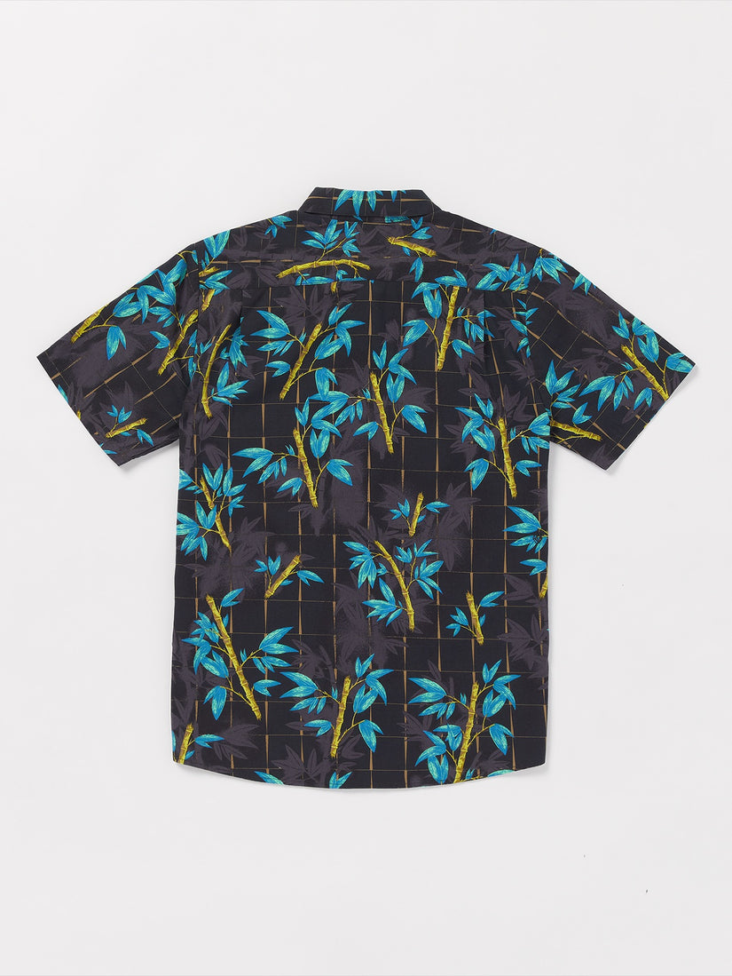 Bamboozeled Floral Short Sleeve Shirt - Black