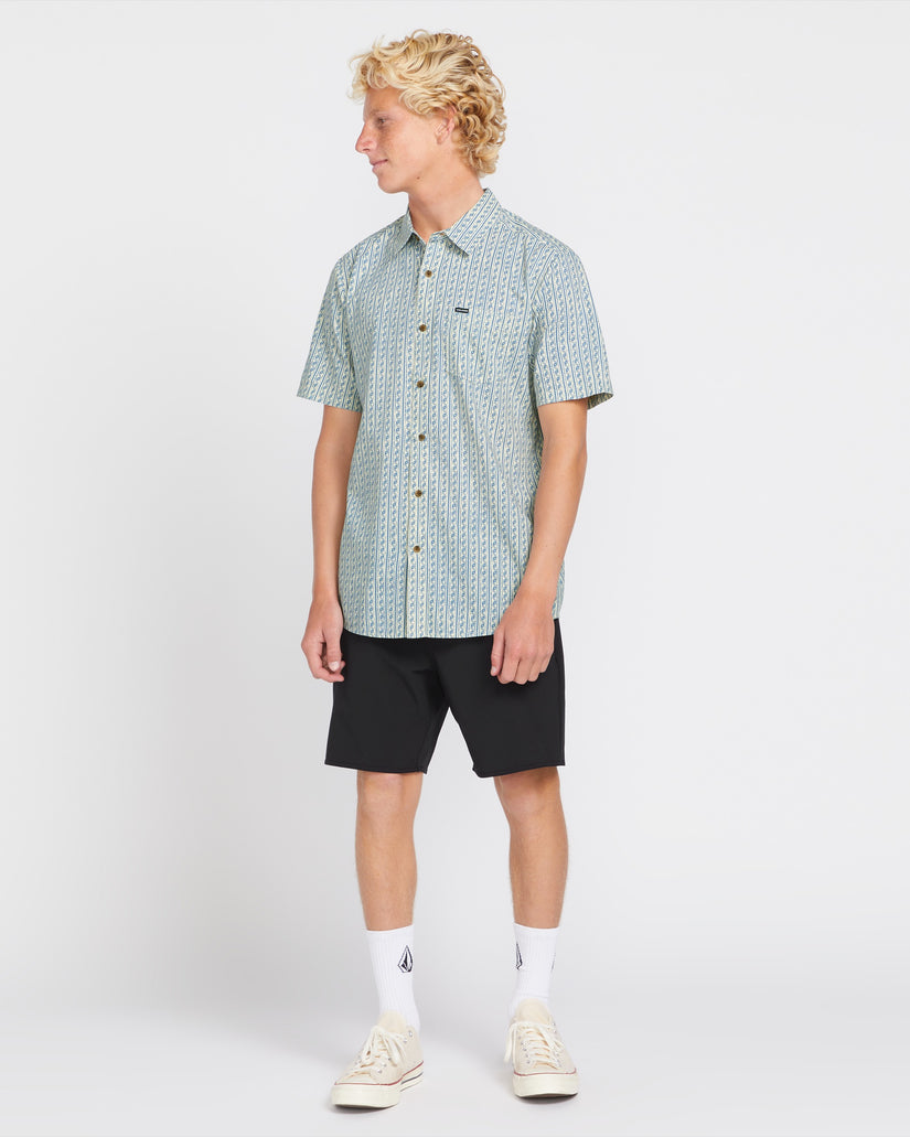 Scaler Stone Woven Short Sleeve Shirt - Dirty White