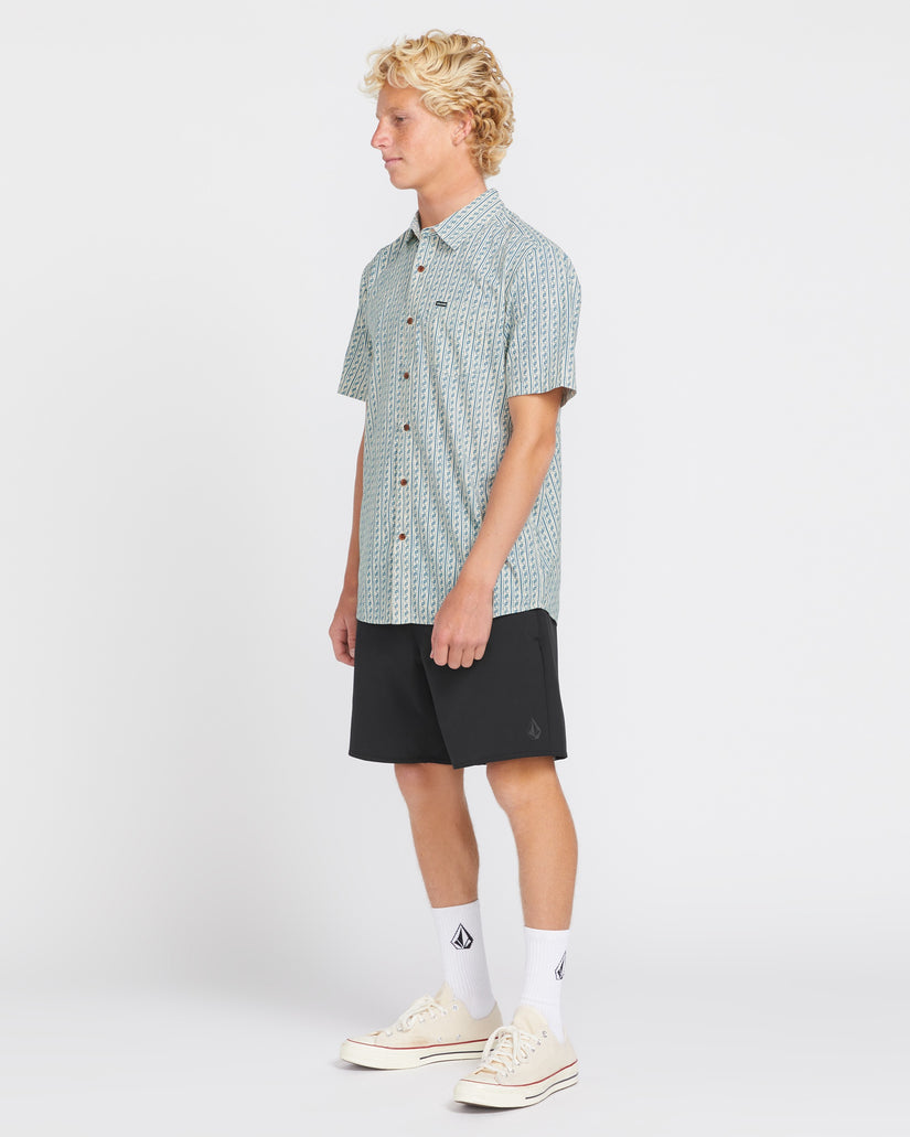 Scaler Stone Woven Short Sleeve Shirt - Dirty White