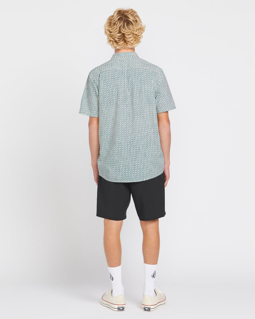 Scaler Stone Woven Short Sleeve Shirt - Dirty White