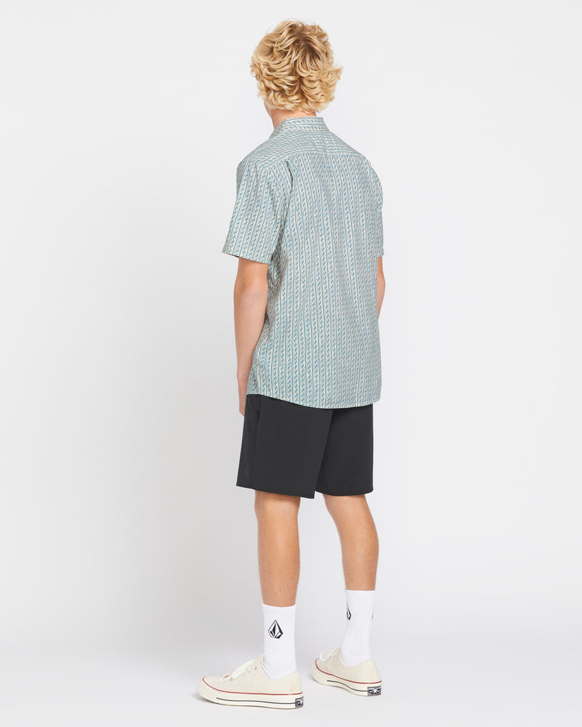 Scaler Stone Woven Short Sleeve Shirt - Dirty White