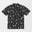 Shaken Stirred Woven Short Sleeve Shirt - Black