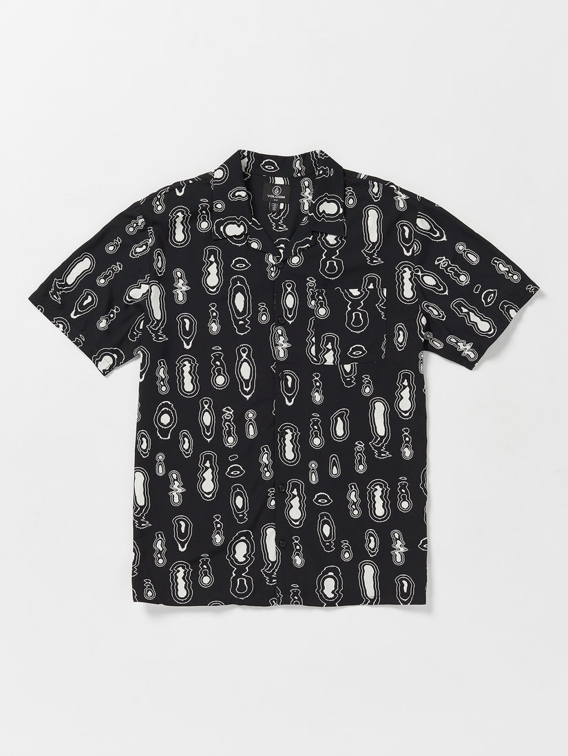 Shaken Stirred Woven Short Sleeve Shirt - Black