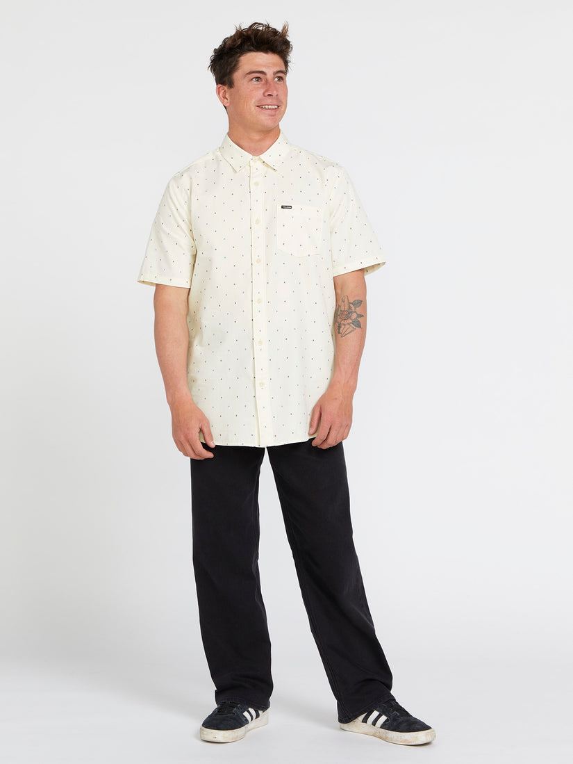 Hone Stone Woven Short Sleeve Shirt - Off White