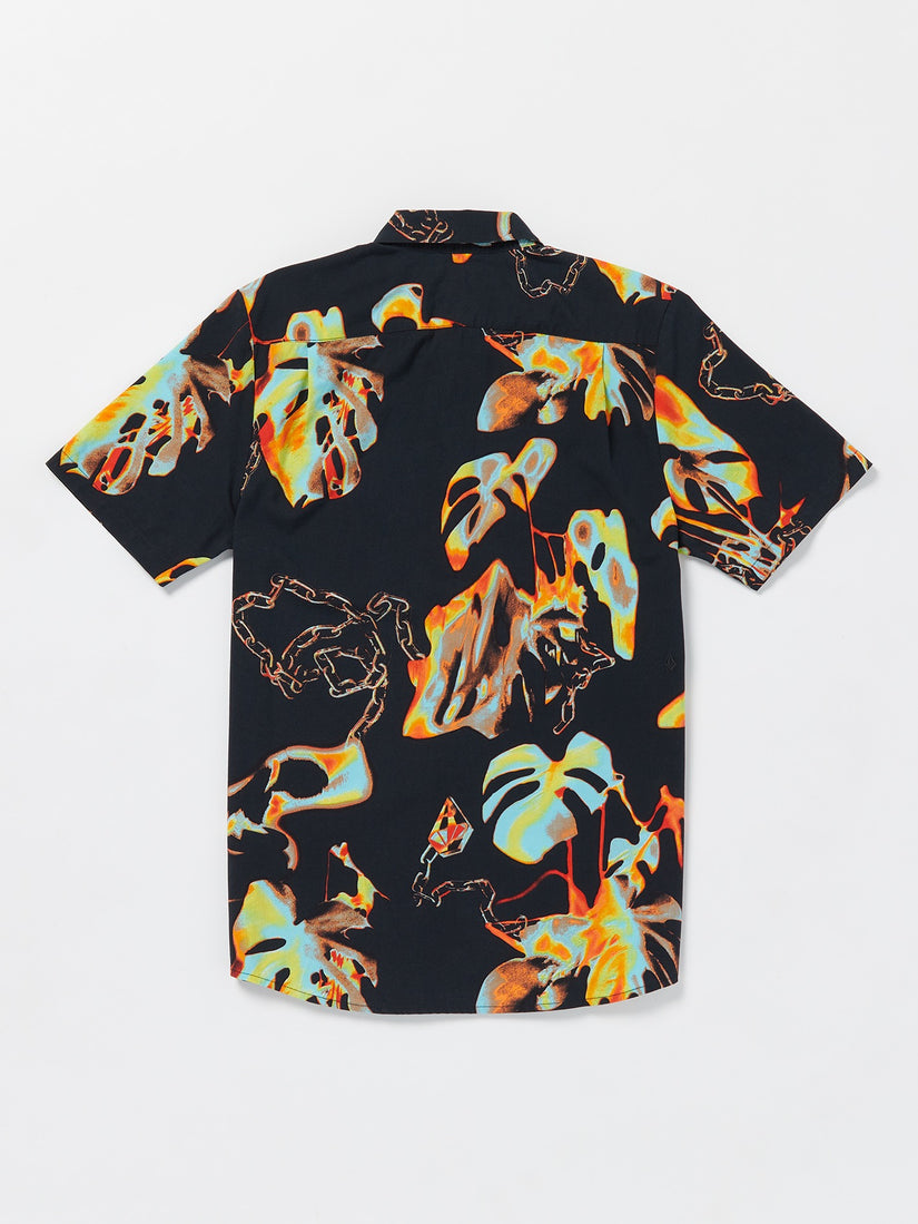 Paradise Bound Woven Short Sleeve Shirt - Black