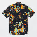 Paradise Bound Woven Short Sleeve Shirt - Black