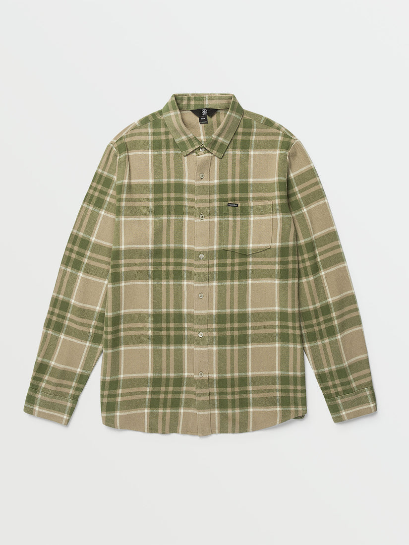 Leland Long Sleeve Flannel - Khaki