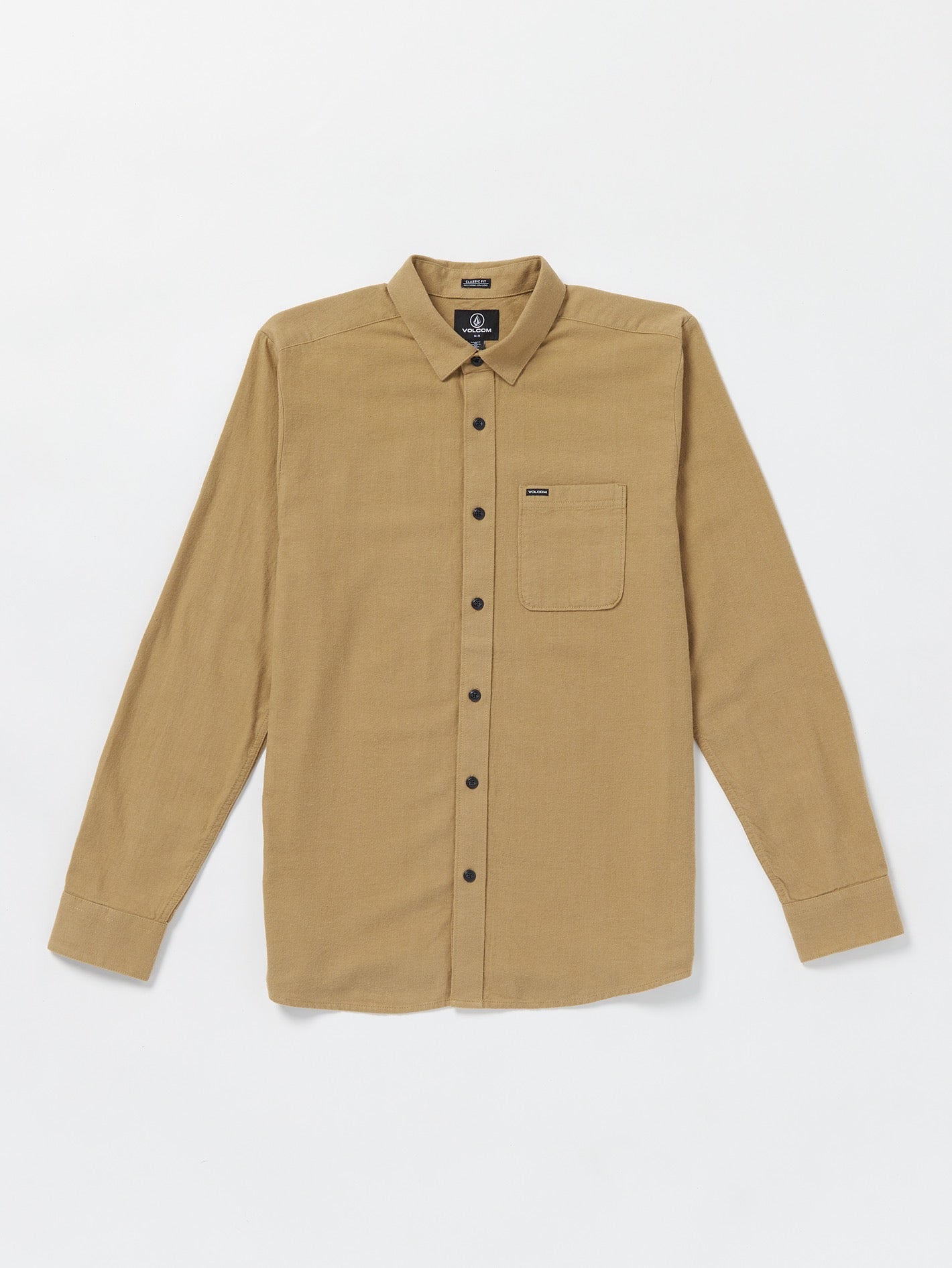 Caden Solid Long Sleeve Shirt - Dark Khaki – Volcom US