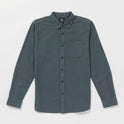 Caden Solid Long Sleeve Shirt - Dark Slate