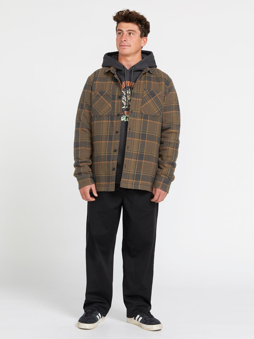 Brickstone Lined Flannel Long Sleeve Shirt - Mud