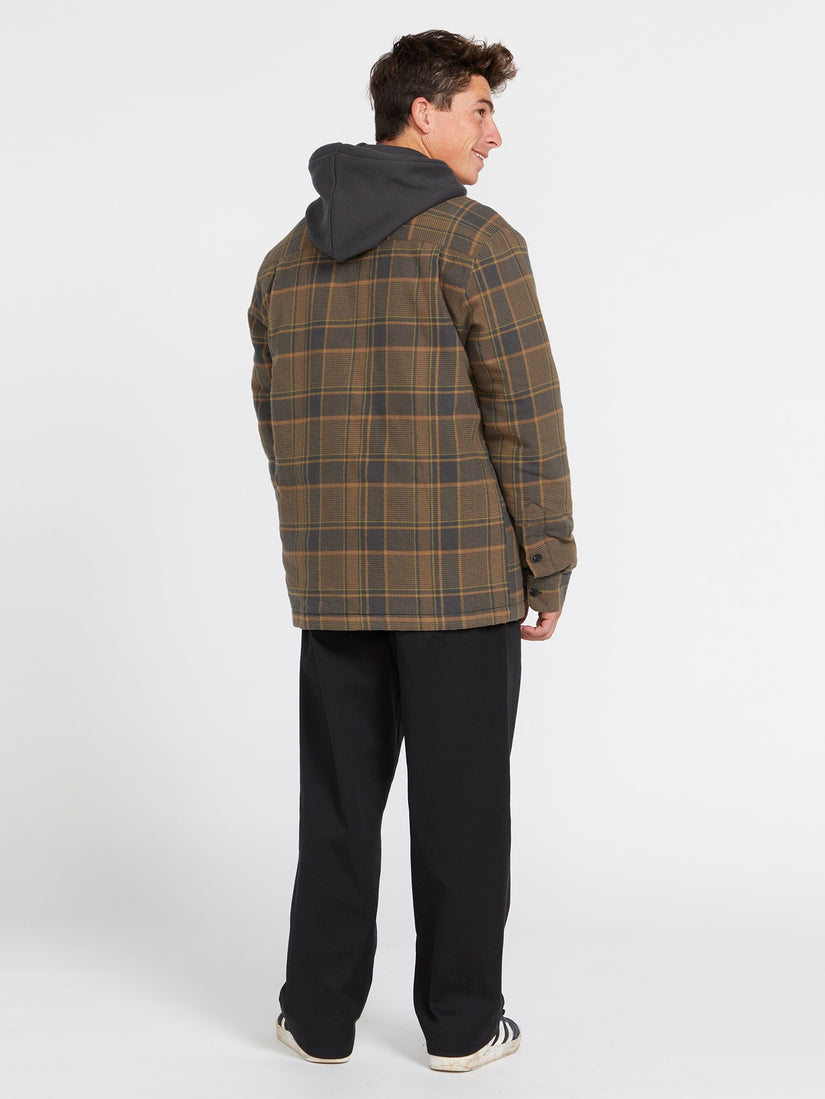 Brickstone Lined Flannel Long Sleeve Shirt - Mud