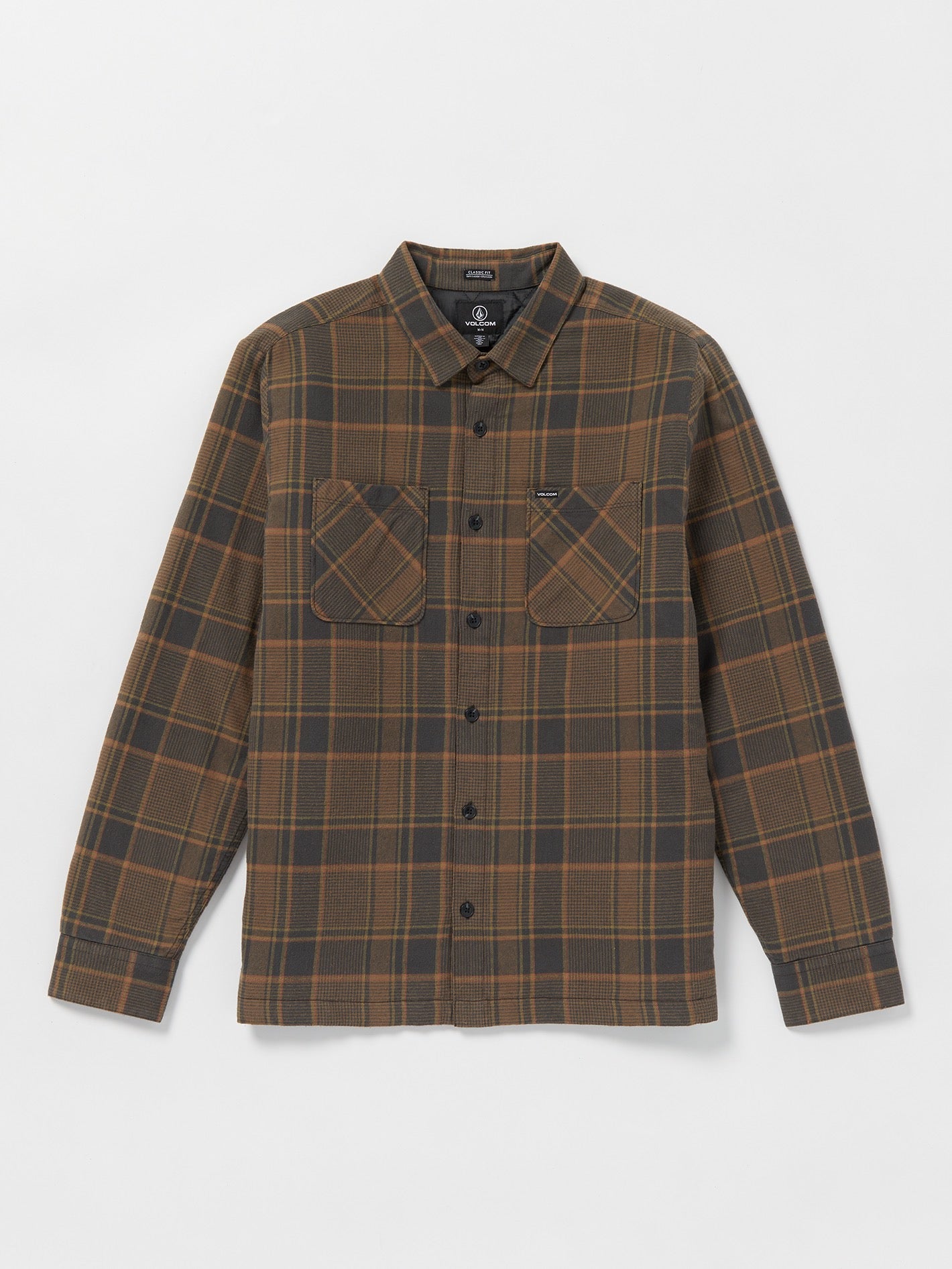 Brickstone Lined Flannel Long Sleeve Shirt - Mud – Volcom US