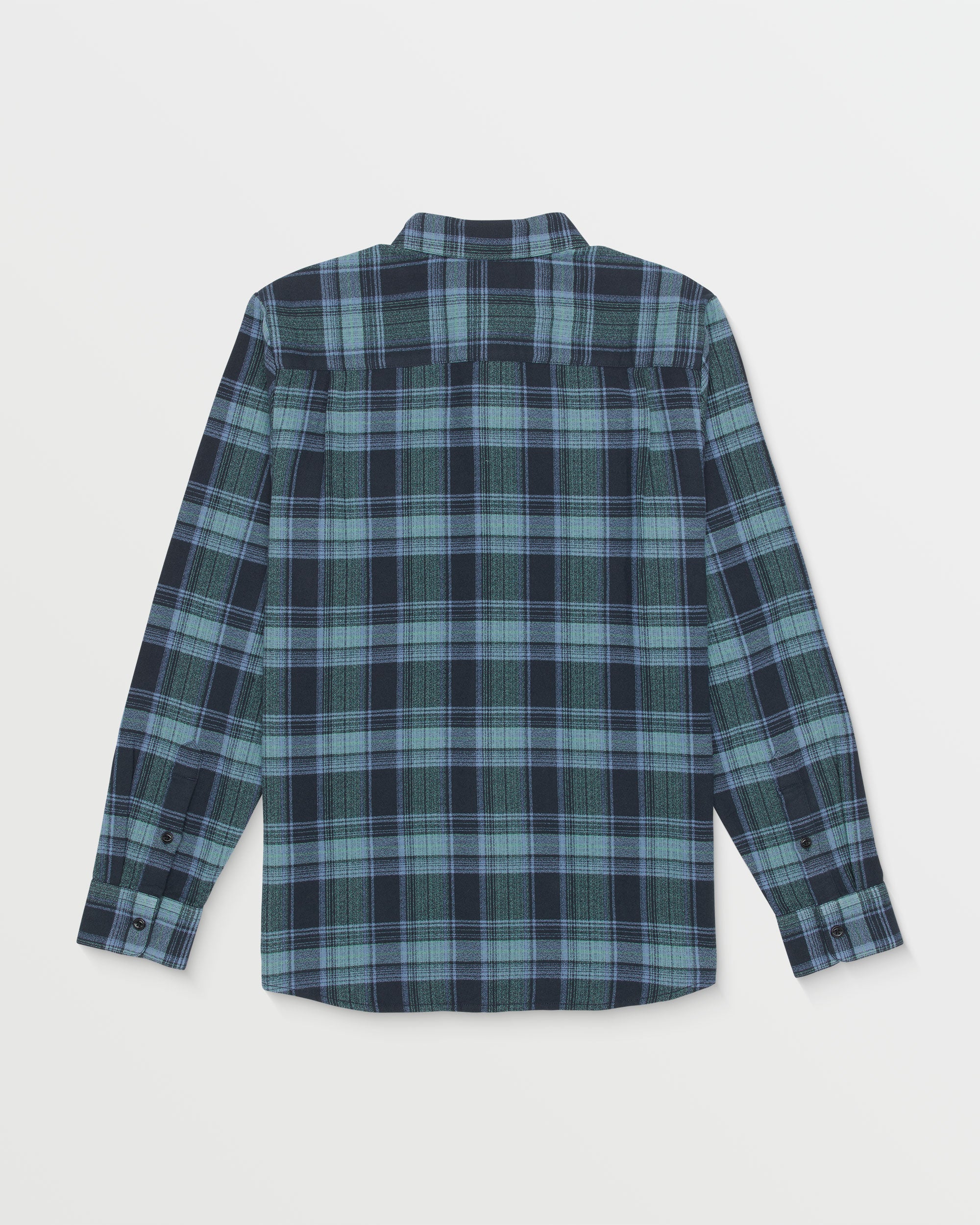 Volcom outlet plaid cotton turquoise flannel L