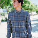 Caden Plaid Long Sleeve Shirt - Blueberry