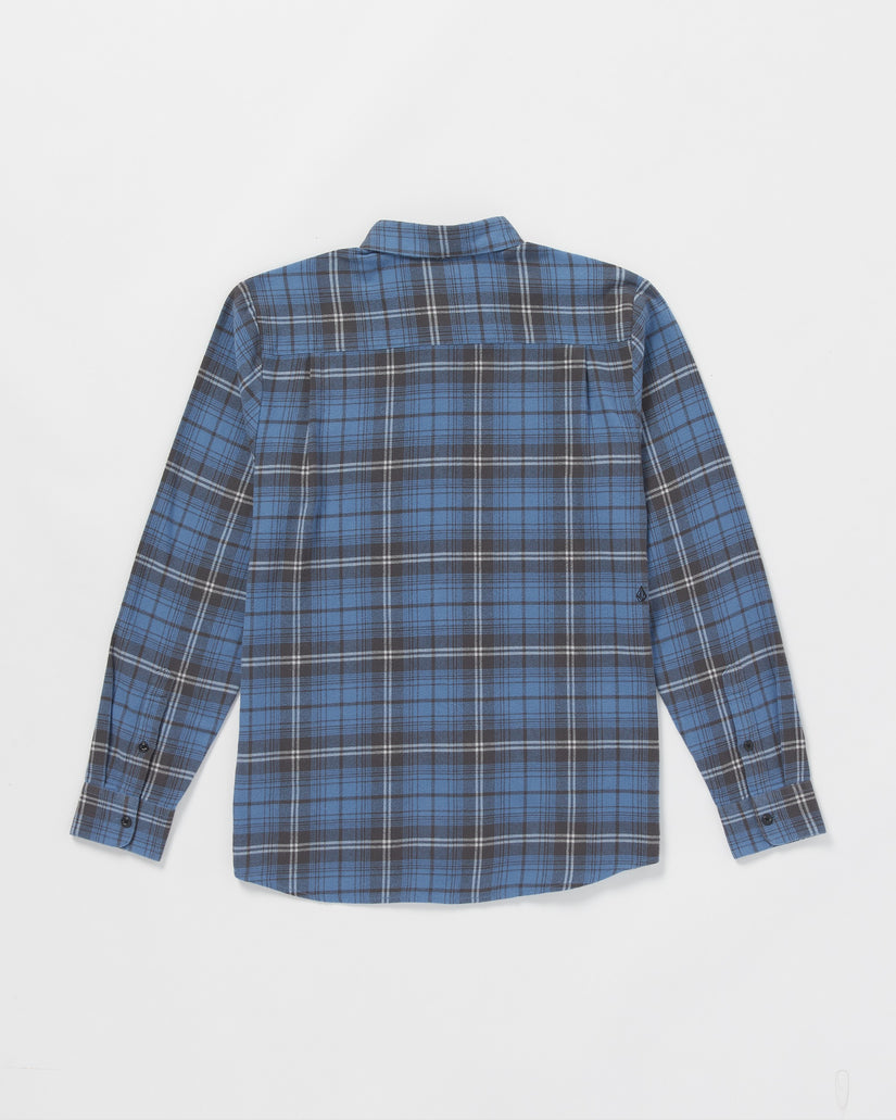 Caden Plaid Long Sleeve Shirt - Blueberry