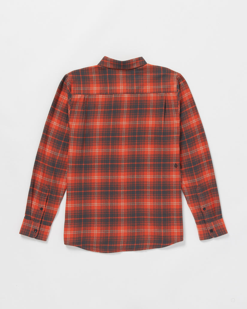 Caden Plaid Long Sleeve Shirt - Bright Red