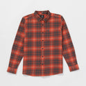 Caden Plaid Long Sleeve Shirt - Bright Red