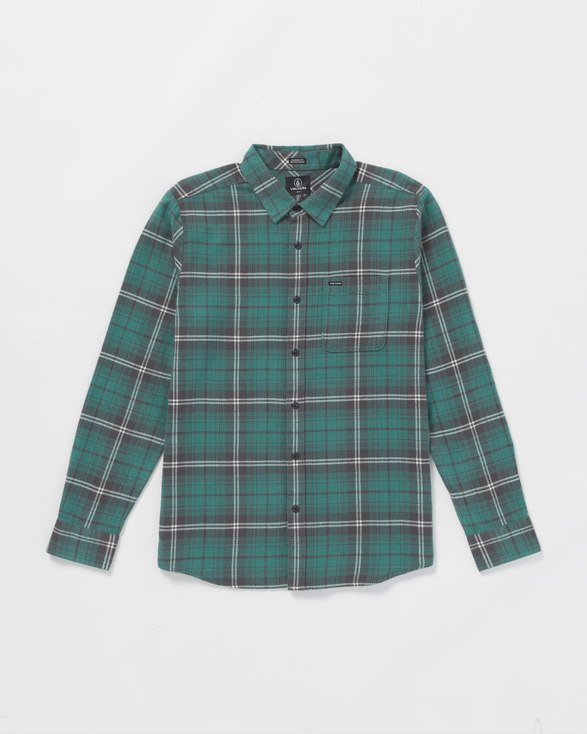 Caden Plaid Long Sleeve Shirt - Sea Green