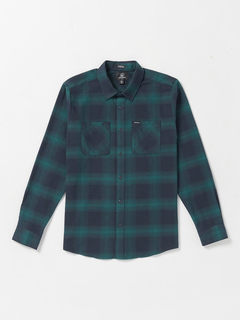 Netastone Flannel Long Sleeve Shirt - Navy