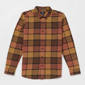 Caden Plaid Long Sleeve Shirt - Burro Brown