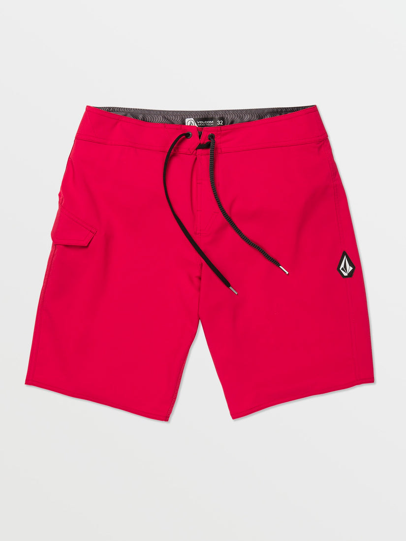 Lido Solid Mod-Tech Boardshorts - Ribbon Red