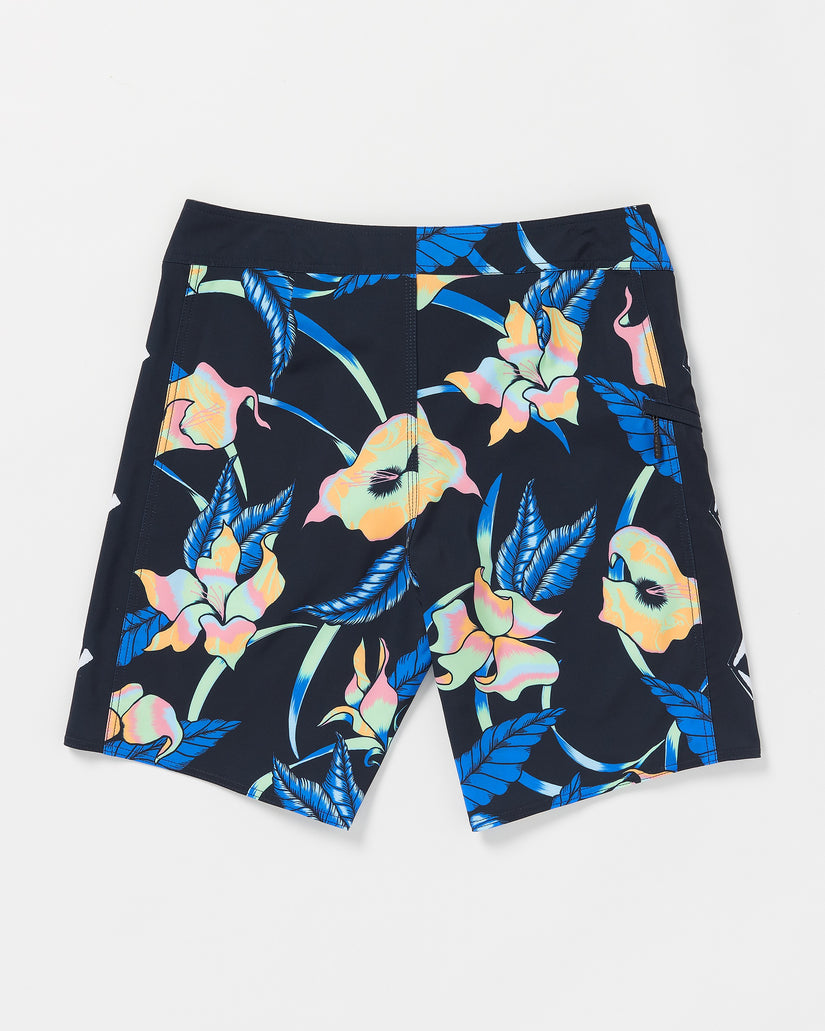 Iconic Floral Mod-Tech Trunks - Navy