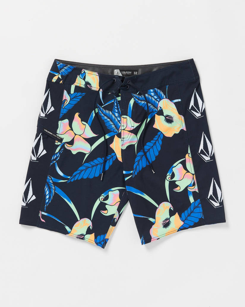 Iconic Floral Mod-Tech Trunks - Navy