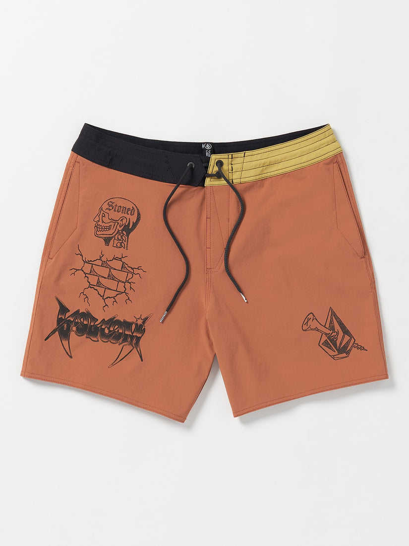 About Time Liberators Boardshorts - Rust