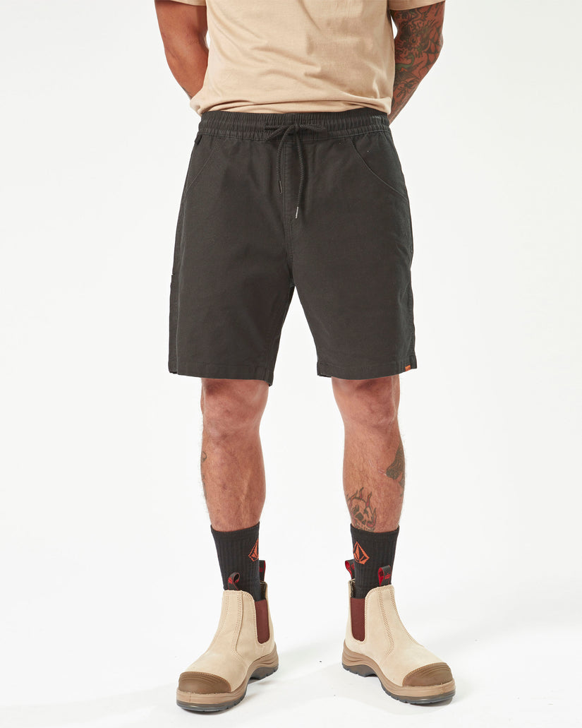 Volcom Workwear Caliper Elastic Waist Shorts - Black