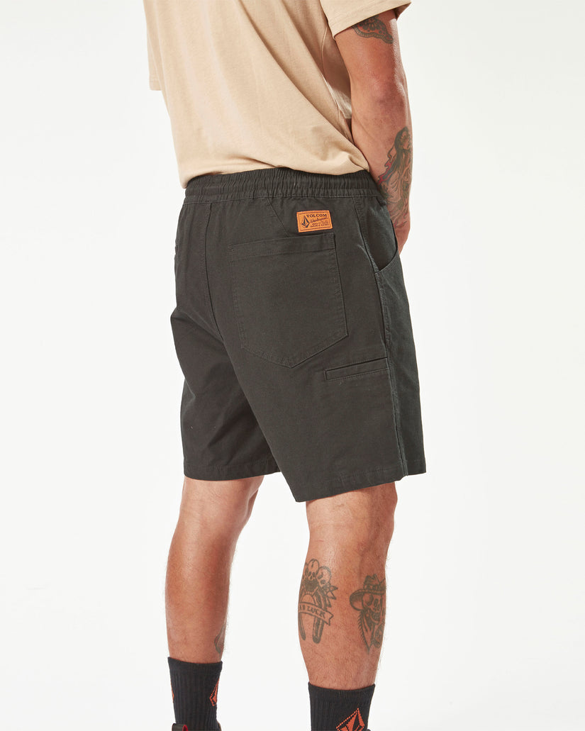 Volcom Workwear Caliper Elastic Waist Shorts - Black