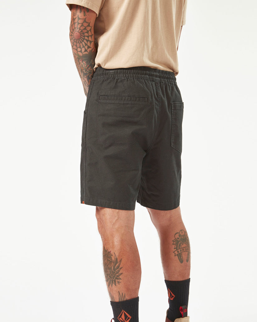 Volcom Workwear Caliper Elastic Waist Shorts - Black