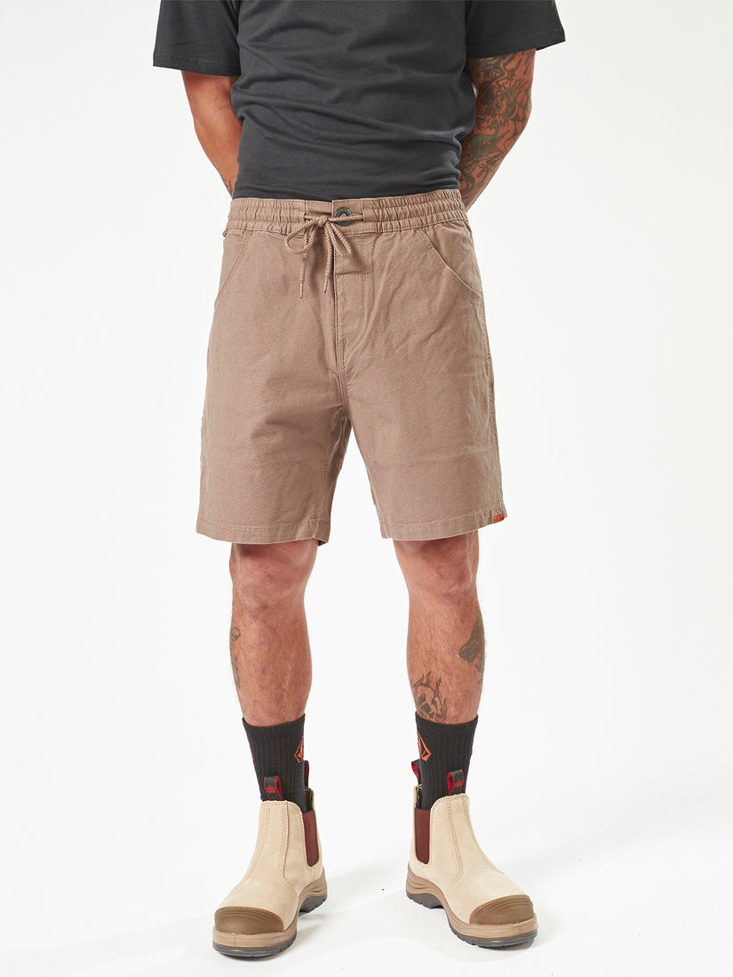 Volcom Workwear Caliper Elastic Waist Shorts - Brindle