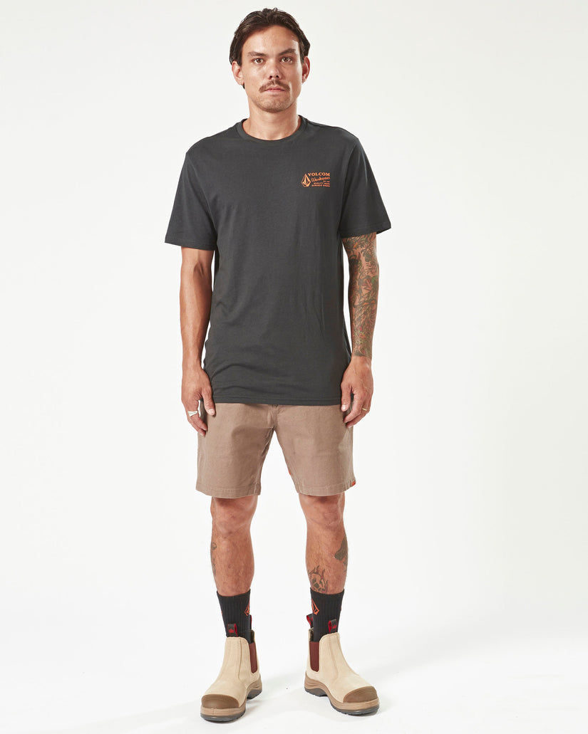 Volcom Workwear Caliper Elastic Waist Shorts - Brindle